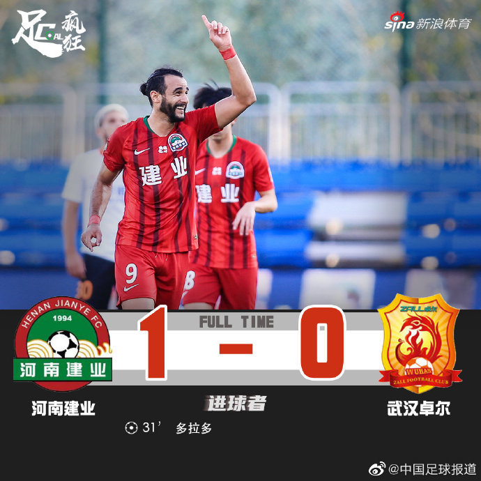 包含建业客场胜卓尔，稳步提升积分榜排名的词条